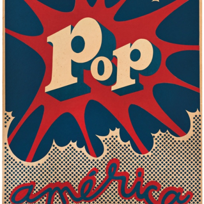 cartoonish poster with words Pop America
